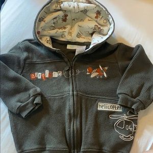 Full zip hooded sweater